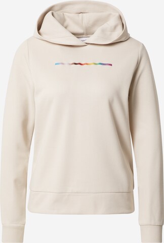 Sweat-shirt Calvin Klein en beige : devant