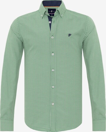 DENIM CULTURE - Camisa 'LUIZ' em verde: frente