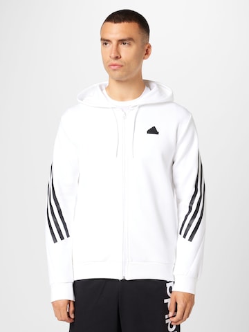 ADIDAS SPORTSWEAR Sports sweat jacket 'Future Icons 3-Stripes ' in White: front