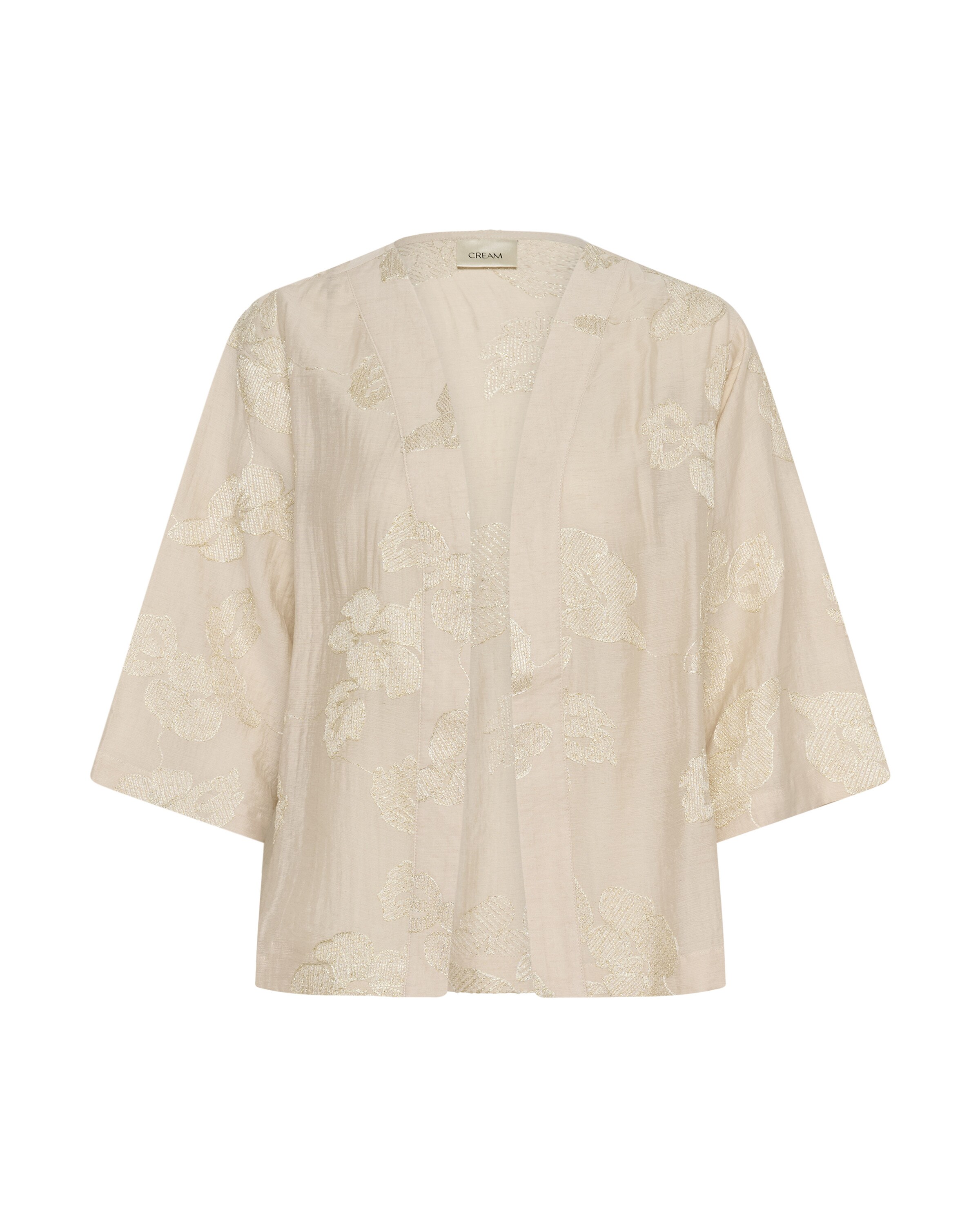 Cream Kimono in Beige: Vorderseite