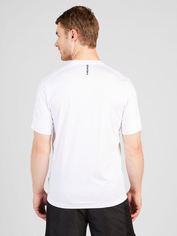 HEAD - Camiseta funcional 'PADEL' en blanco