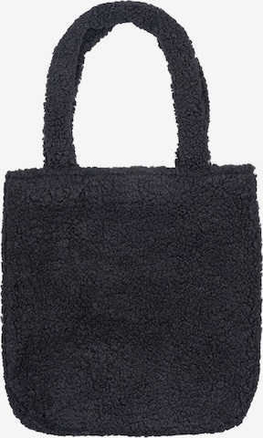 styleBREAKER Schultertasche 'Teddyfell Beuteltasche' in Schwarz: Vorderseite