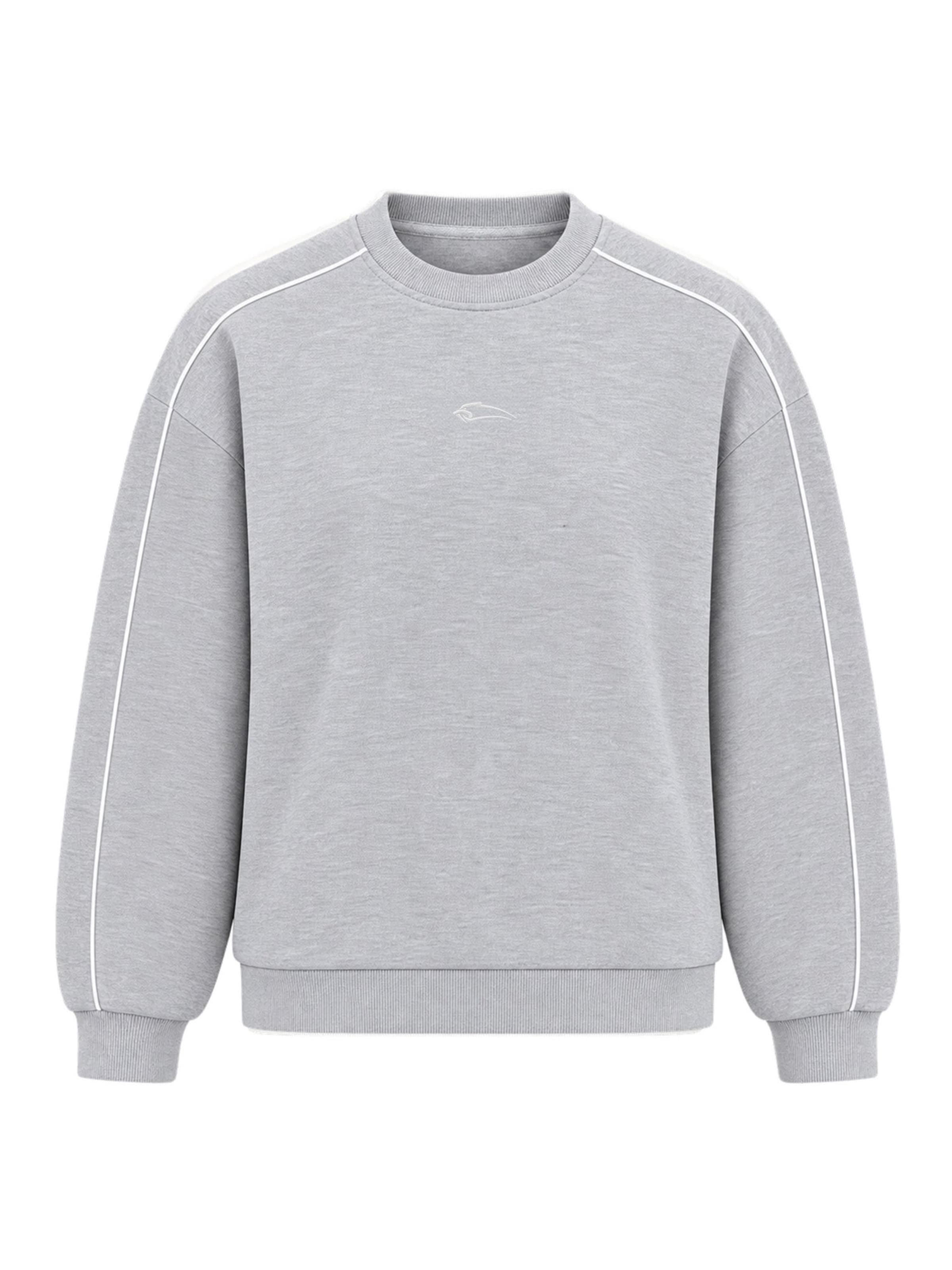 Sweat-shirt 'Brenvaro' Smilodox en gris : devant