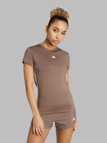 ADIDAS PERFORMANCE Performance shirt in Brown: front