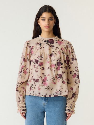 Camicia da donna 'YASSille' di YAS in beige: frontale