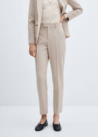 Coupe slim Pantalon à plis 'Boreal' MANGO en beige