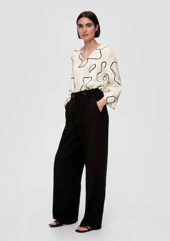 s.Oliver BLACK LABEL Wide leg Pants in Black