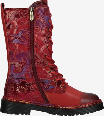 Laura Vita Lace-Up Boots in Red