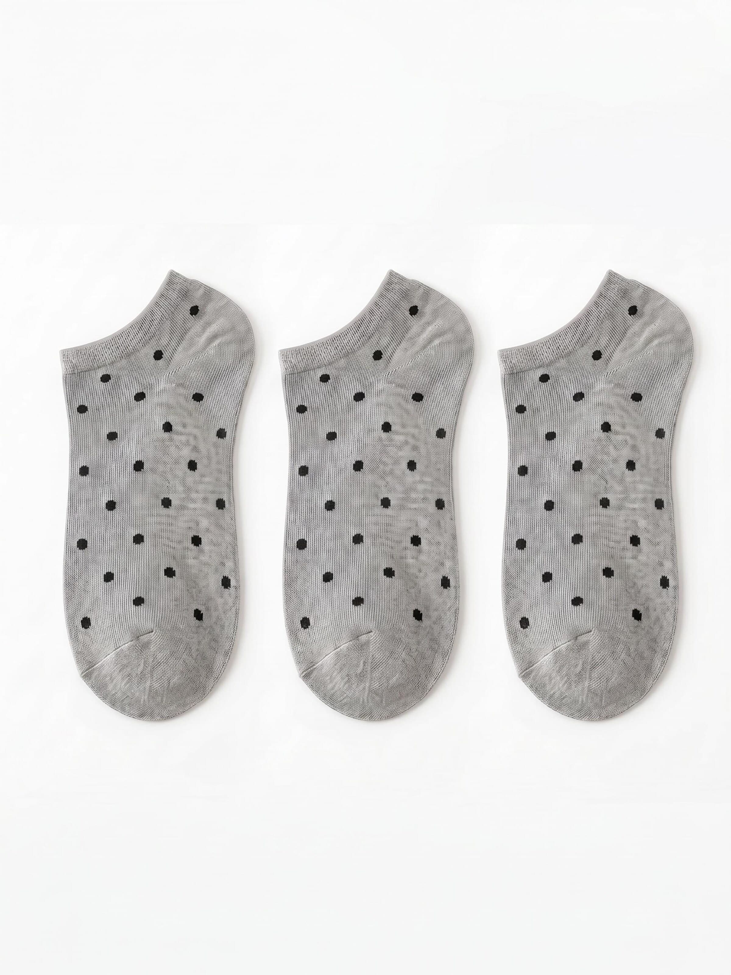 Millo Socken 'Happy Dots'‌‌‌‌ in Grau: Vorderseite