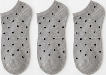 Millo Socken 'Happy Dots' in Grau: Vorderseite