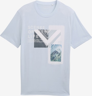 TOM TAILOR DENIM Majica | modra barva: sprednja stran