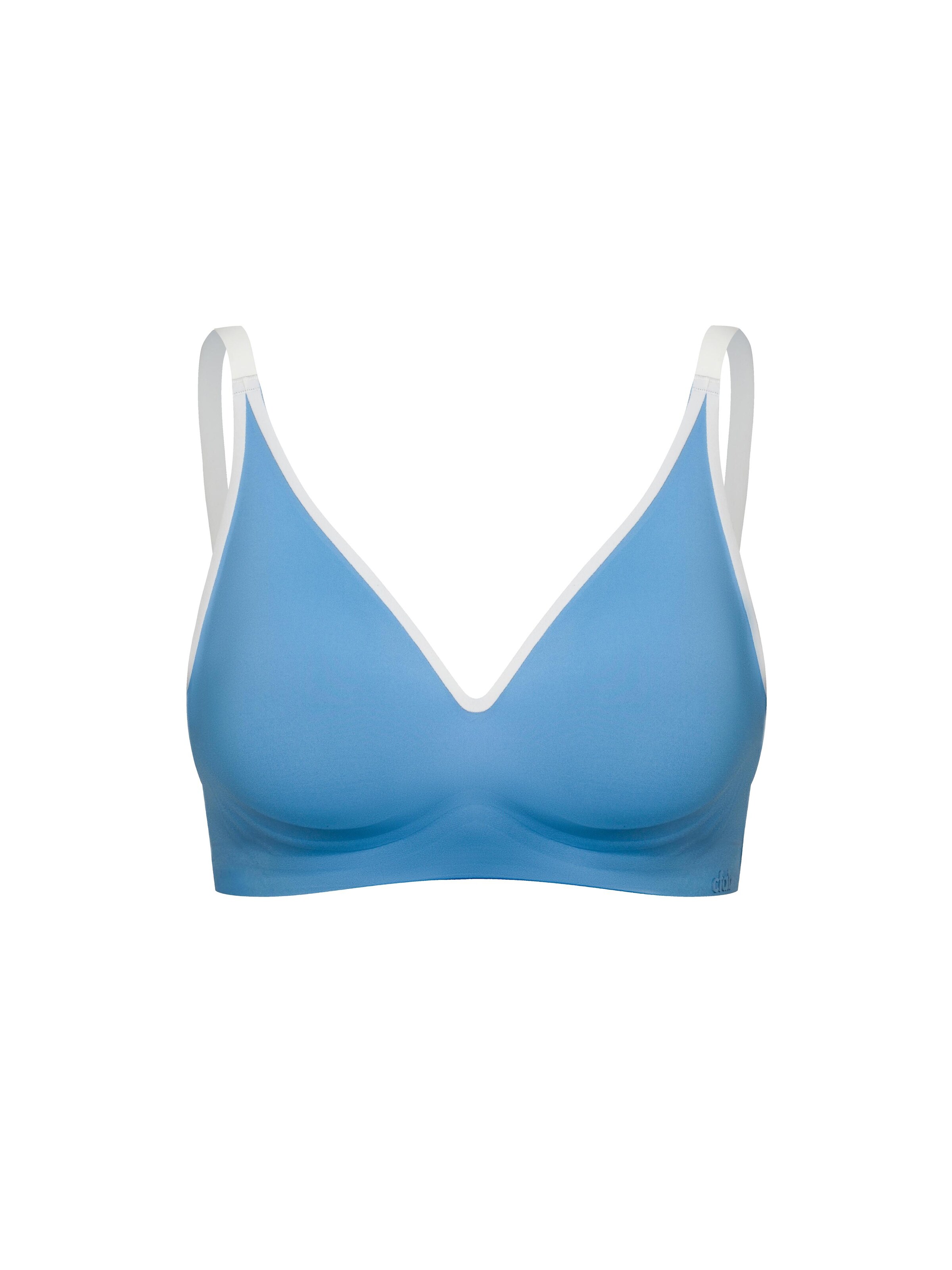 cfab (formerly creamy fabrics) Push-up BH 'Lined Comfort Push-Up BH' in Blauw: voorkant