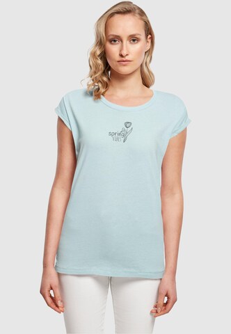 Merchcode Shirt 'Spring - Vibes' in Blauw: voorkant