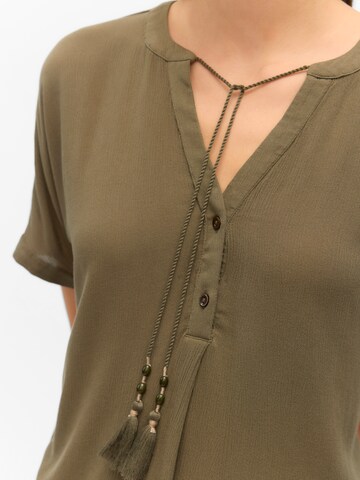 VERO MODA Блузка 'VMBENTE SS WIDE TOP WVN GA' в Зеленый