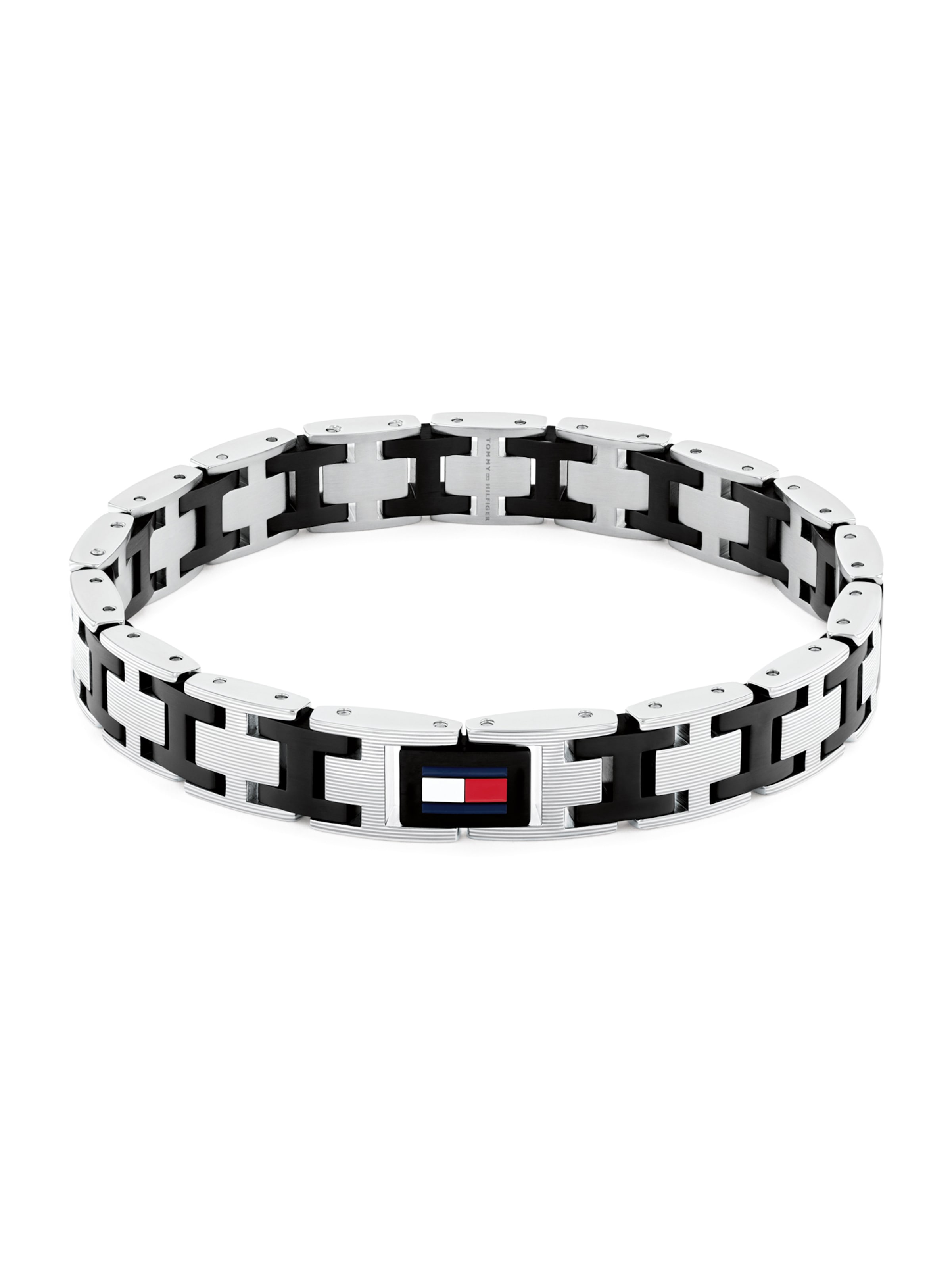 TOMMY HILFIGER Bracelet 'H-Link' en noir / argent, Vue avec produit