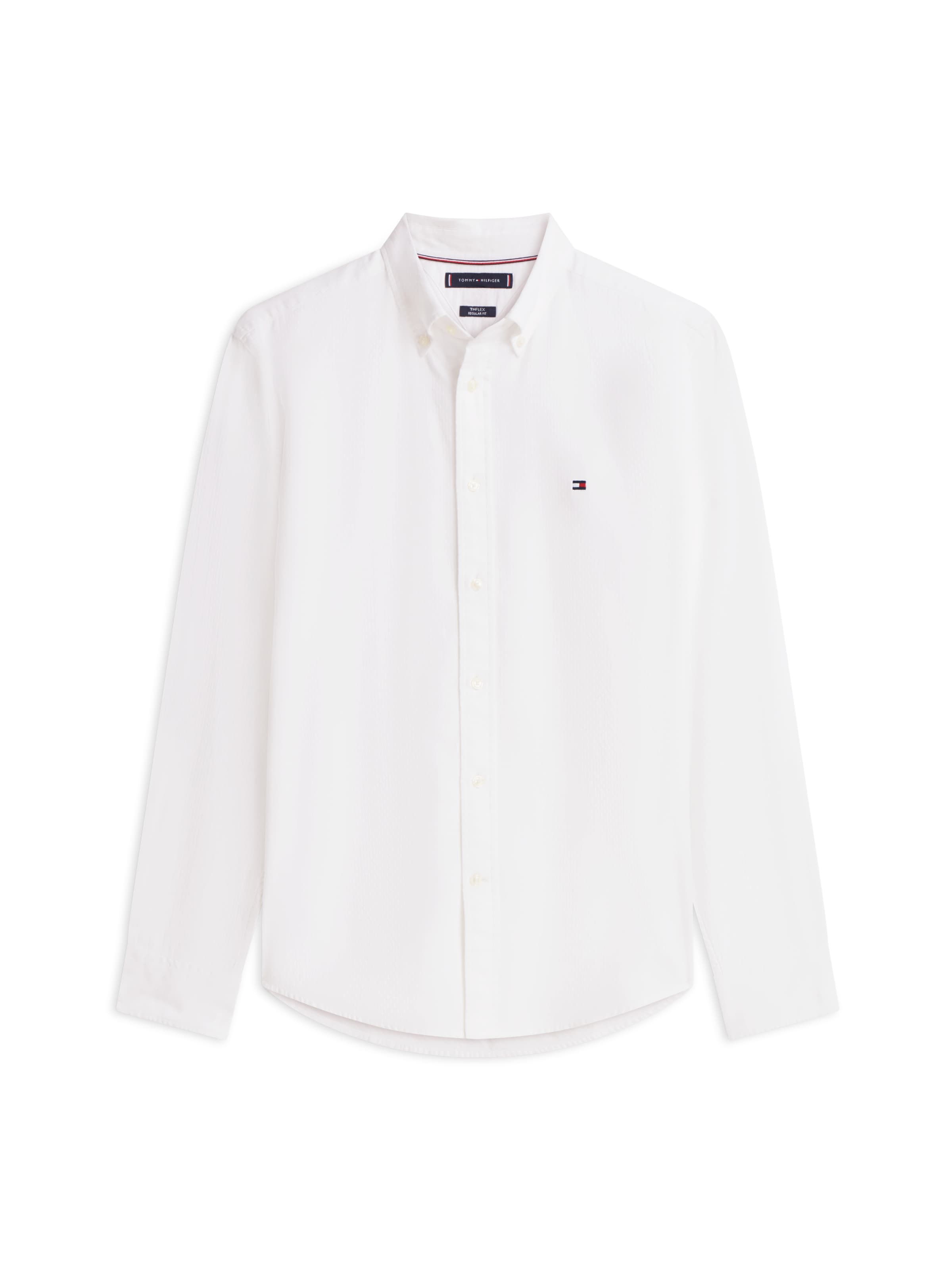 Coupe regular Chemise business 'Flex' TOMMY HILFIGER en blanc : devant
