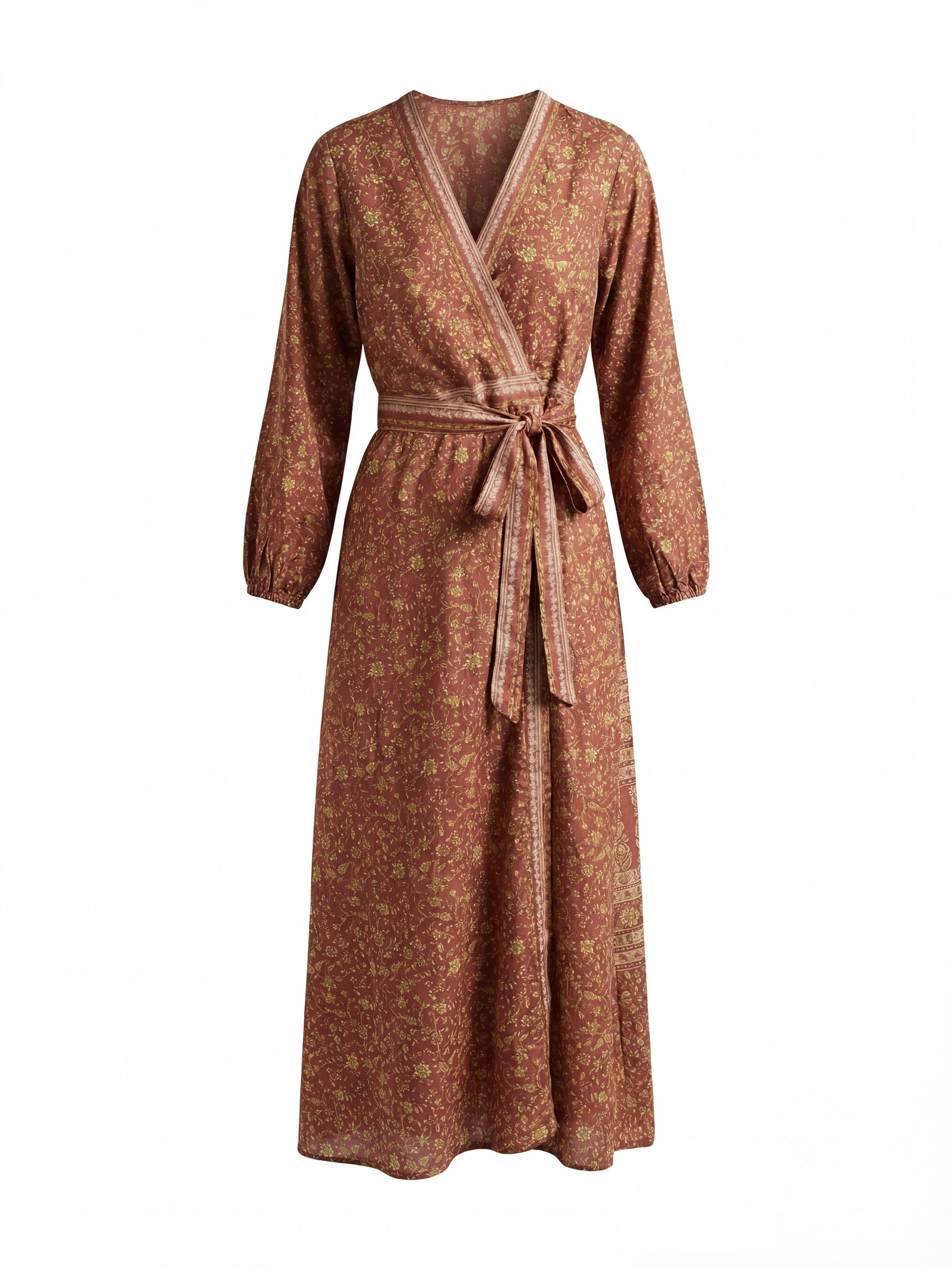 Kimono 'Amara Kimono Dress' di Shop Karey in marrone: frontale