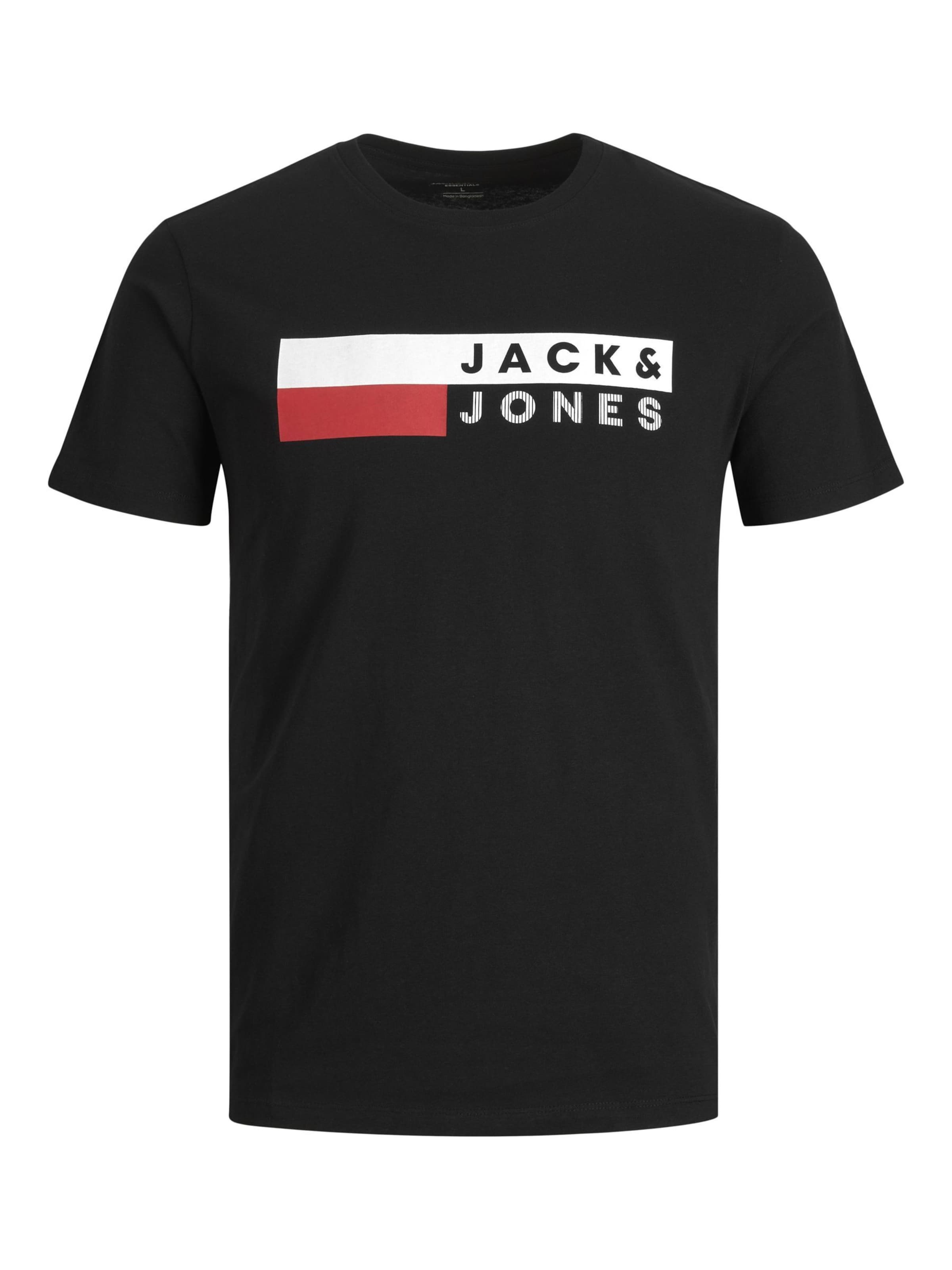 Jack & Jones Plus Футболка 'JJECorp' в Черный: спереди