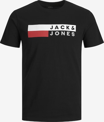 T-Shirt 'JJECorp' Jack & Jones Plus en noir : devant