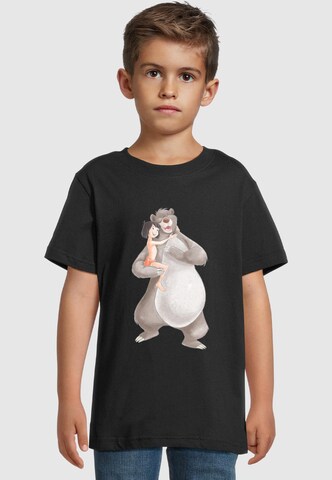 ABSOLUTE CULT T-Shirt 'Jungle Book - Watercolour Balu And Maugli' in Schwarz: Vorderseite