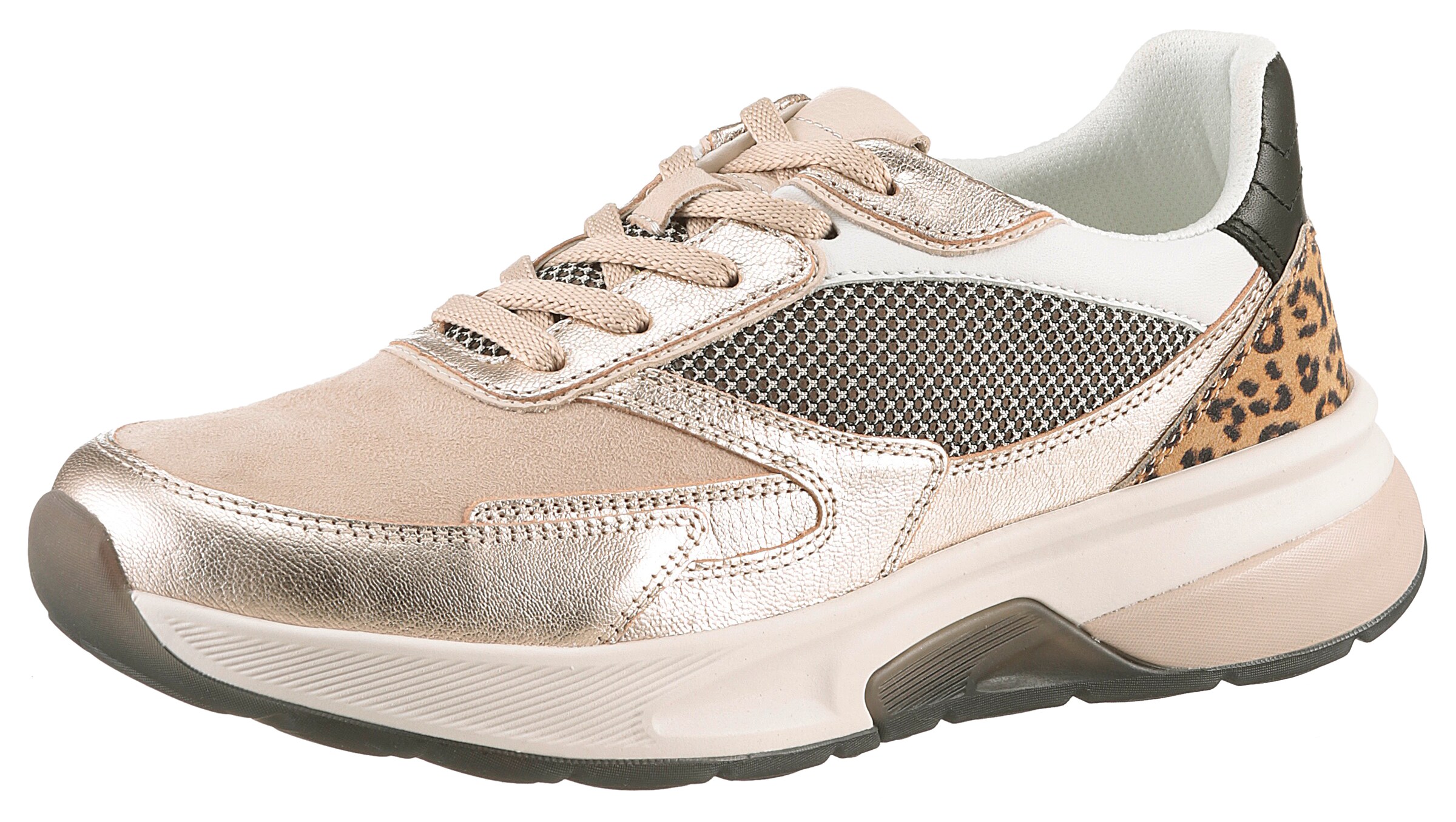 Gabor Rollingsoft Sneaker in Beige: Vorderseite