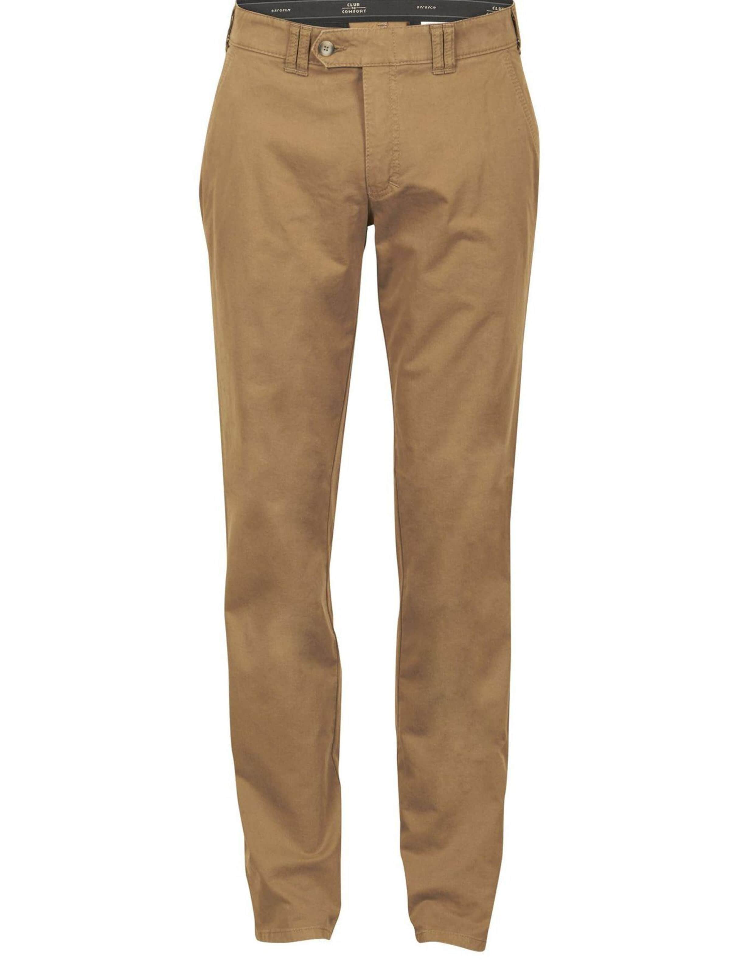CLUB OF COMFORT Regular Pants 'Club of Comfort - Herren Baumwolle Hose in verschiedenen Farben, Denver (4402)' in Beige: front
