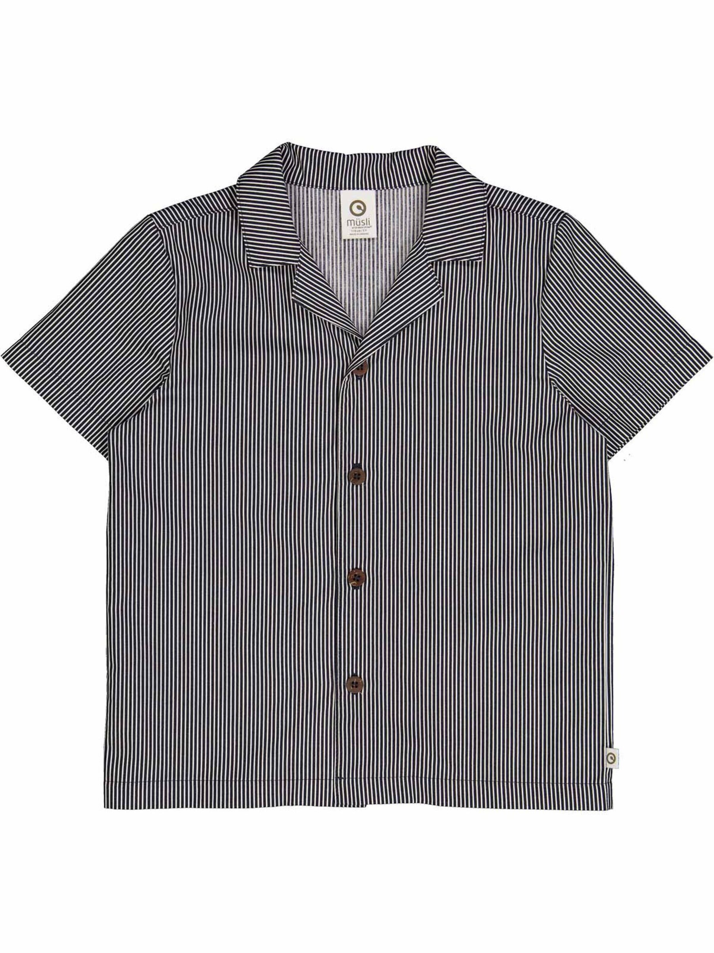 Coupe regular Chemise Müsli by GREEN COTTON en noir : devant