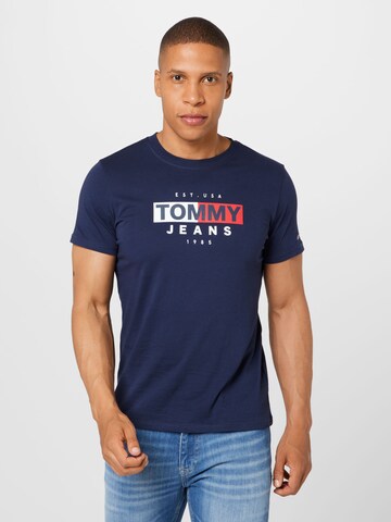 T-Shirt Tommy Jeans en bleu : devant