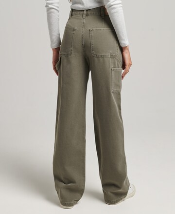 Superdry Wide leg Broek in Groen