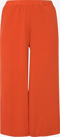 Ulla Popken Wide leg Broek in Oranje: voorkant