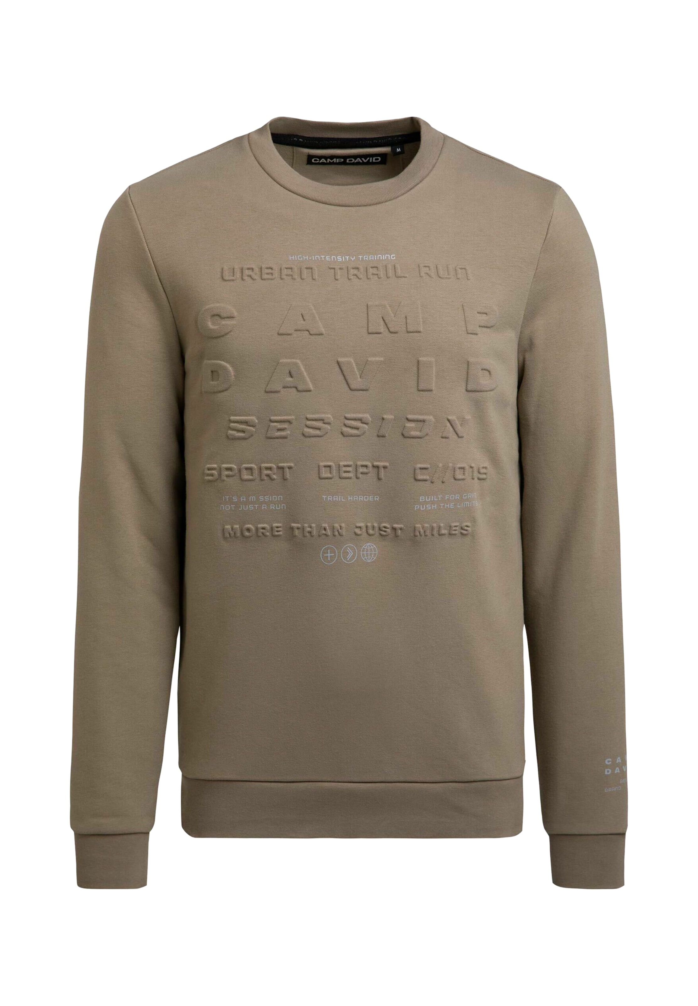 CAMP DAVID Sweatshirt in Beige: front