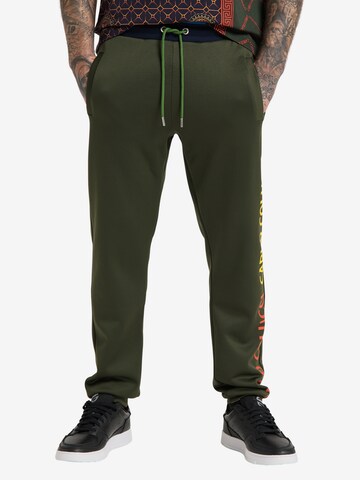 Carlo Colucci Tapered Pants 'Carlotto' in Green: front