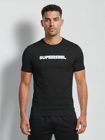 Maglietta 'KEANU' di SUPERREBEL® GEAR in nero: frontale