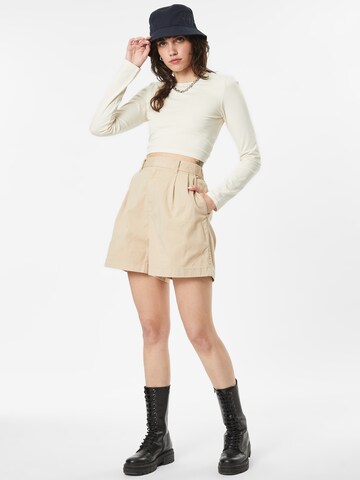 GAP Loose fit Pleat-front trousers in Beige
