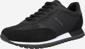 Baskets basses 'Parkour' BOSS Black en noir : devant