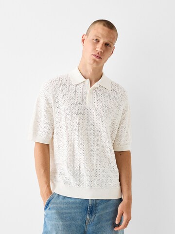 Bershka Shirt in Wit: voorkant