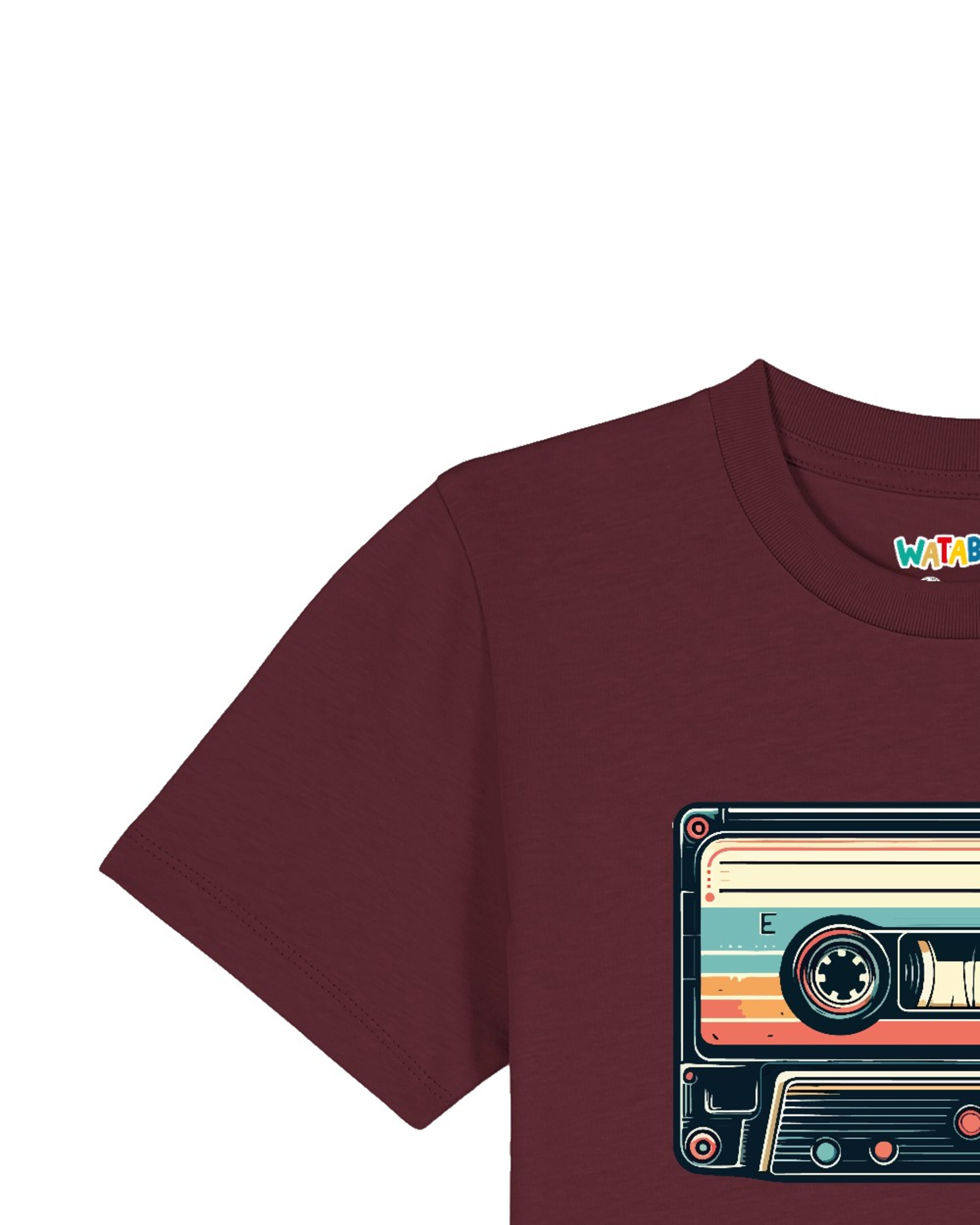 T-Shirt 'Kassette' watabout.kids en rouge