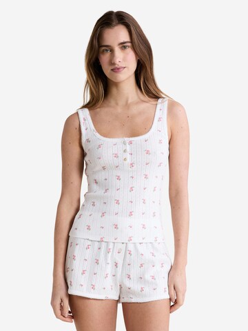 ETAM Slaapshirt 'Katell' in Wit: voorkant