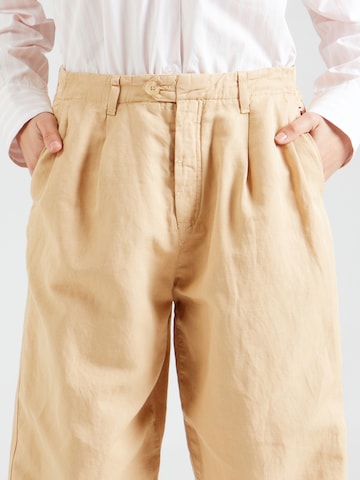 Wide Leg Pantalon à pince TOMMY HILFIGER en beige