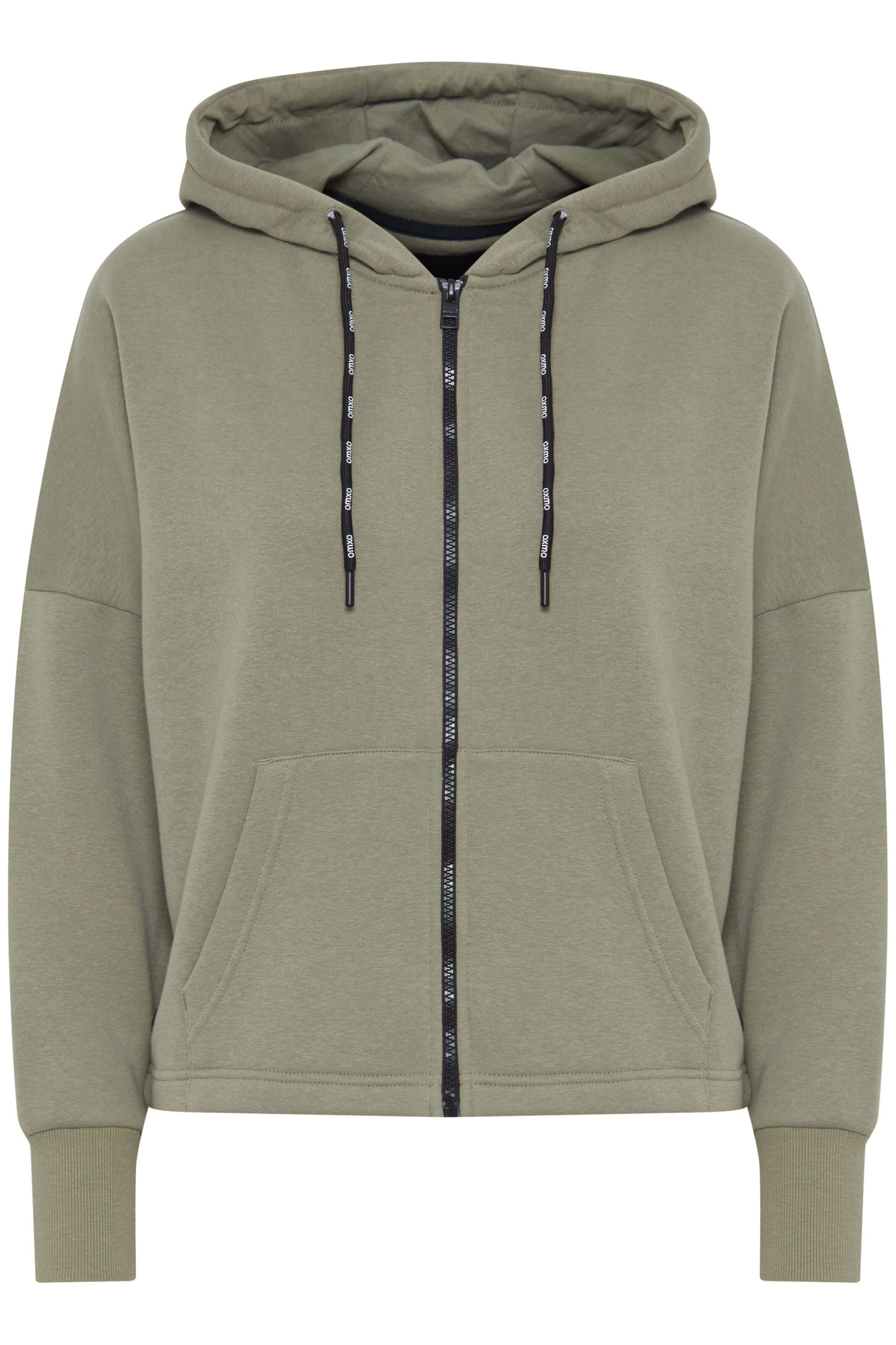 Oxmo - Casaco em moletão 'sanice' em verde: frente