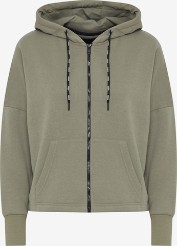 Oxmo Sweatjacke 'sanice' in Grün: Vorderseite