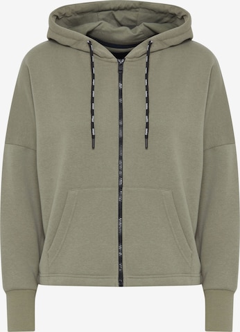 Oxmo Zip-Up Hoodie 'sanice' in Green: front