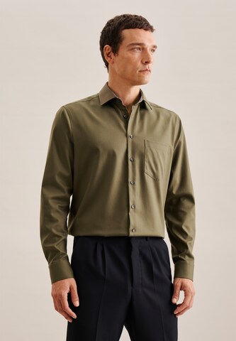 SEIDENSTICKER Regular fit Business Shirt in Green