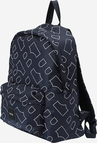 BOSS Kidswear Backpack in Blue: front