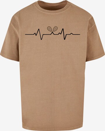 Merchcode Shirt 'Tennis Beats' in Beige: front
