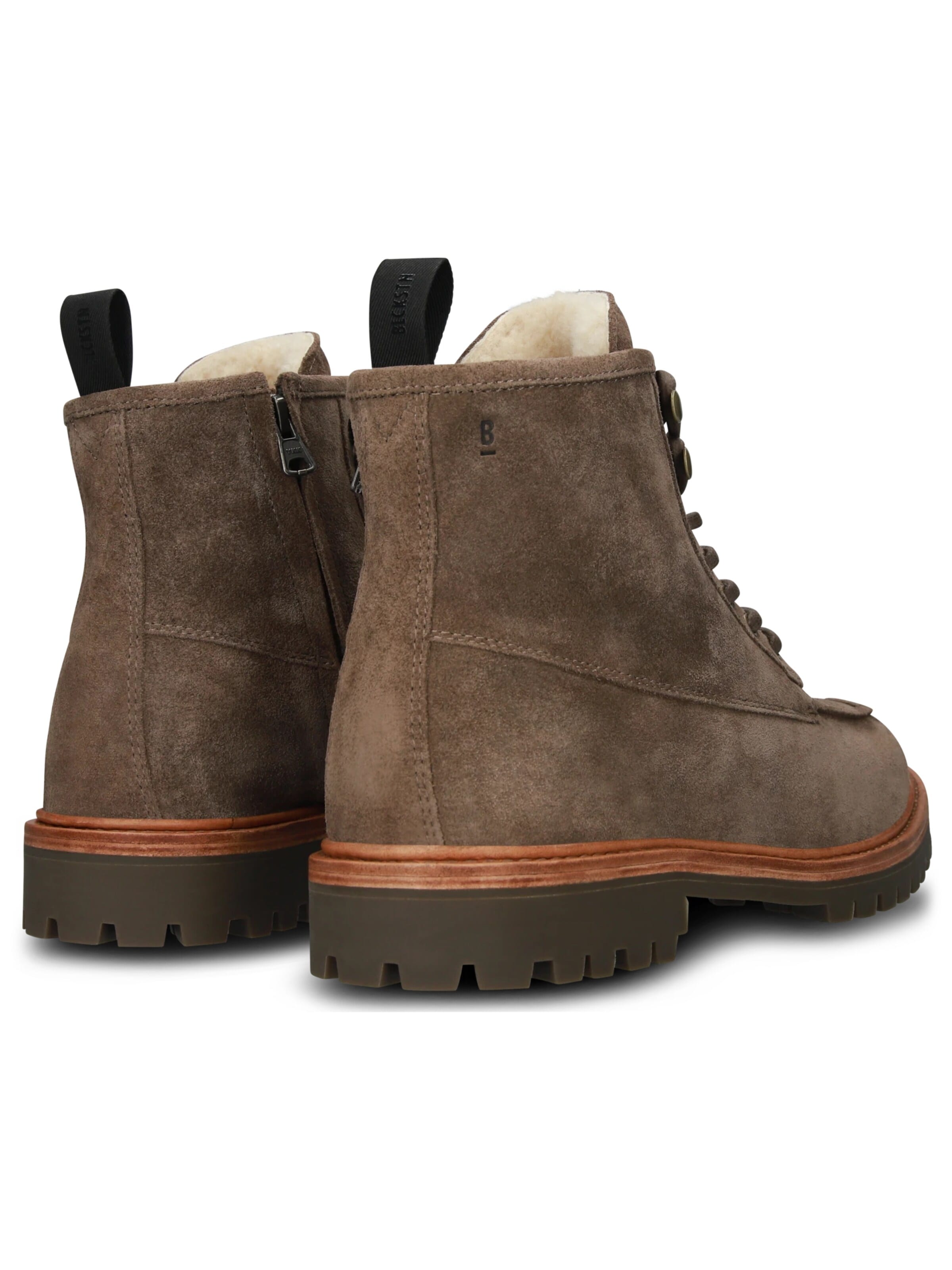 Boots stringati 'GASTOWN BOAZ - ZIPPER' di BLACKSTONE in marrone