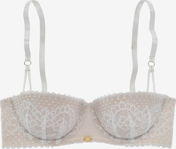 JETTE Balconette Bra in White: front