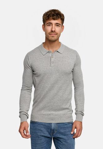 INDICODE JEANS Pullover 'Kastra' in Grau: Vorderseite