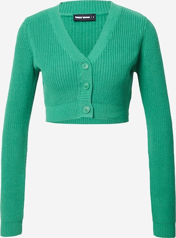 Tally Weijl Knit Cardigan in Green: front