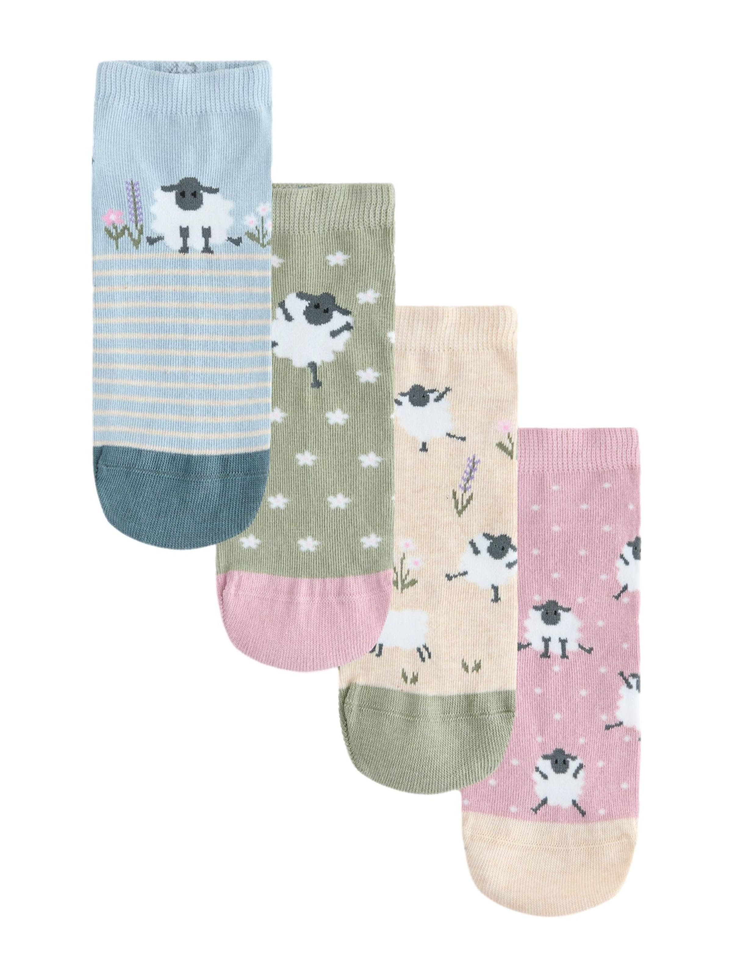 Next Къси чорапи в кремаво / светлосиньо / зелено / бледорозово / черно / бяло, Преглед на продукта